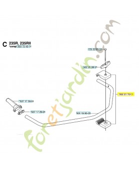 Support de guidon 502217001. Pièce de rechange Husqvarna