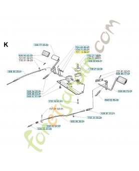 Boulon 721839901. Pièce de rechange Husqvarna