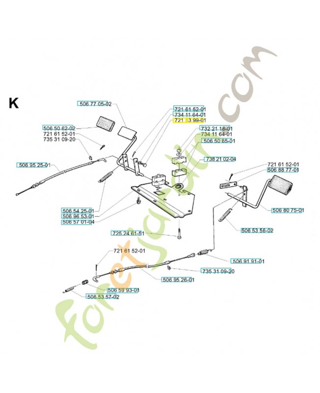 Boulon 721839901. Pièce de rechange Husqvarna