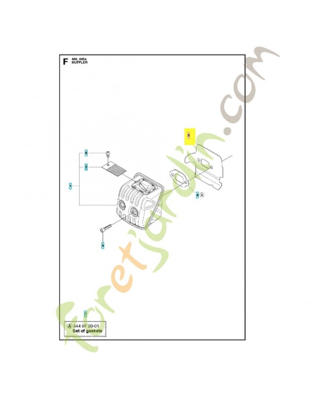 Déflecteur de chaleur 595932401. Pièce détachée Husqvarna