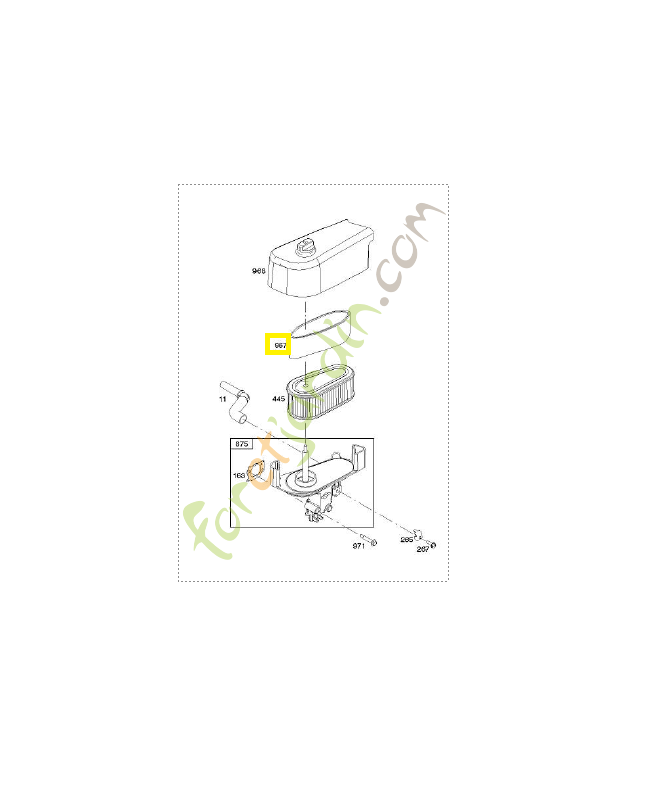 796254 Pré-filtre Briggs & Stratton - Pièce de détachée pour moteur thermique Briggs et Straton