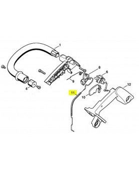 Cable des gaz 1132-180-1100. Pièce détachée Stihl / Vicking