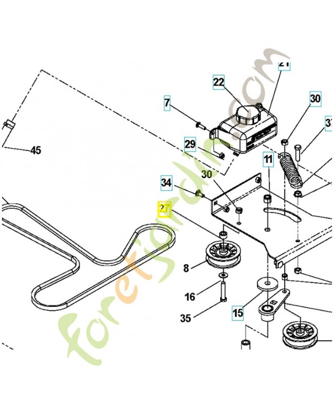 Pièce d'espacement 539923515. Pièce détachée Husqvarna