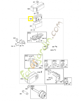 691667 Filtre à air ovale - Briggs & Stratton 0003-000-0892