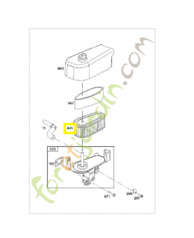 795066  Filtre à air ovale - Briggs & Stratton 0003-000-2214