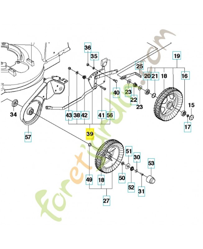 Vis de réglage 522590601. Pièce détachée Husqvarna