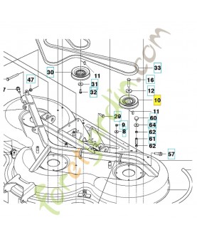 Poulie 544183701. Pièce de rechange Husqvarna