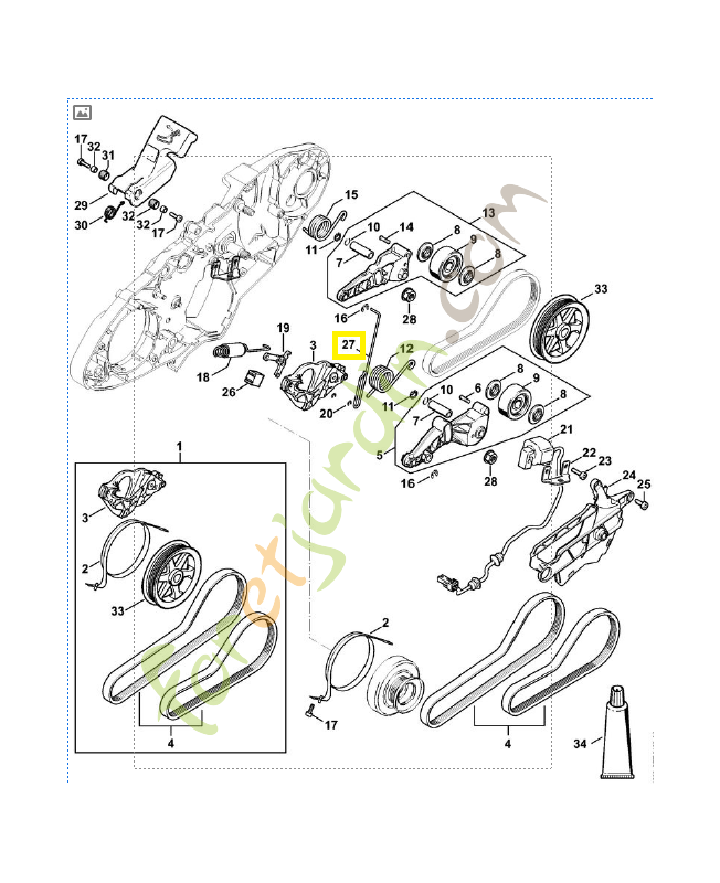 Tige de traction 4238-692-0400. Pièce détachée Stihl / Vicking