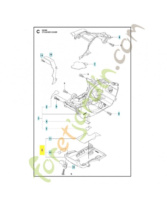Pot 579347501. Pièce détachée Husqvarna