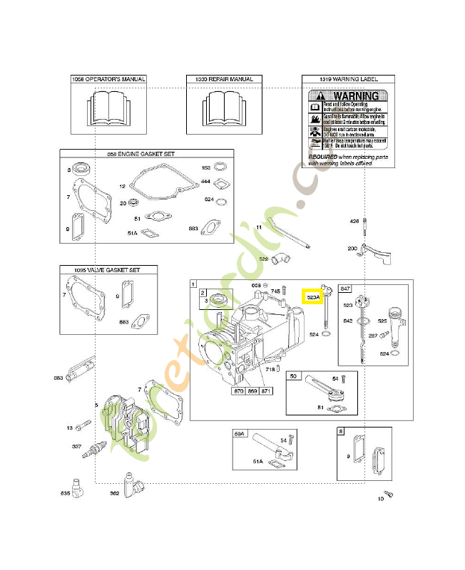 691913  Jauges à huile Briggs & Stratton