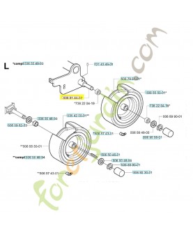 Axe de roue 506914402. Pièce détachée Husqvarna