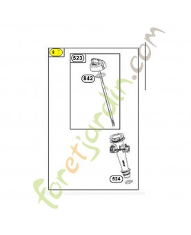 590572 tube avec jauge 0003-000-2978. Pièce détachée pour moteur thermique Briggs et Straton