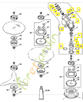 Réducteur fs 510/560 4148-640-0107. Pièce détachée Stihl / Vicking
