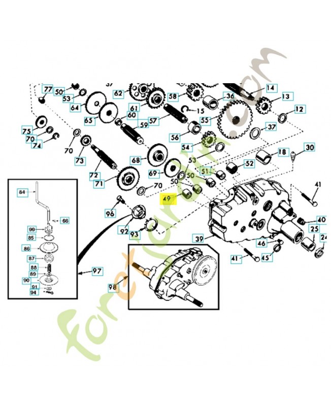 Roulement 532004895. Pièce de rechange Husqvarna