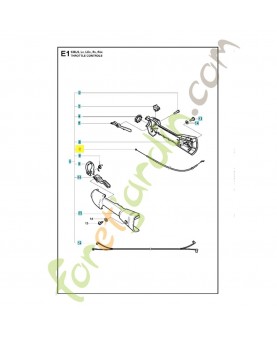 Cable d'accelaration complet 544171703. Pièce de rechange Husqvarna