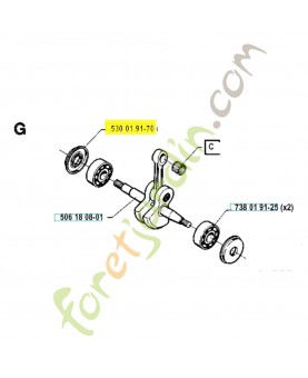 Joint 530019170. Pièce de rechange Husqvarna référence 530019170