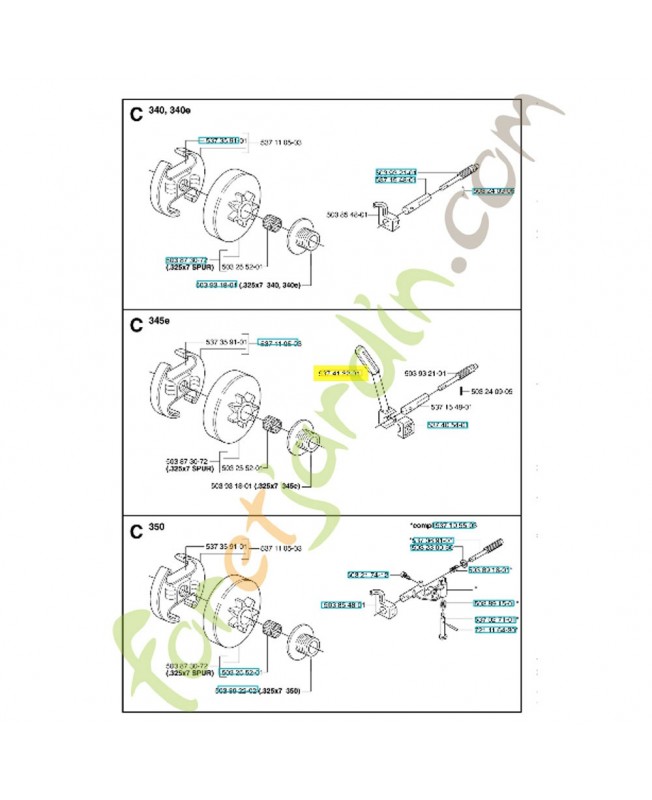 Tuyau 537413201. Pièce de rechange Husqvarna