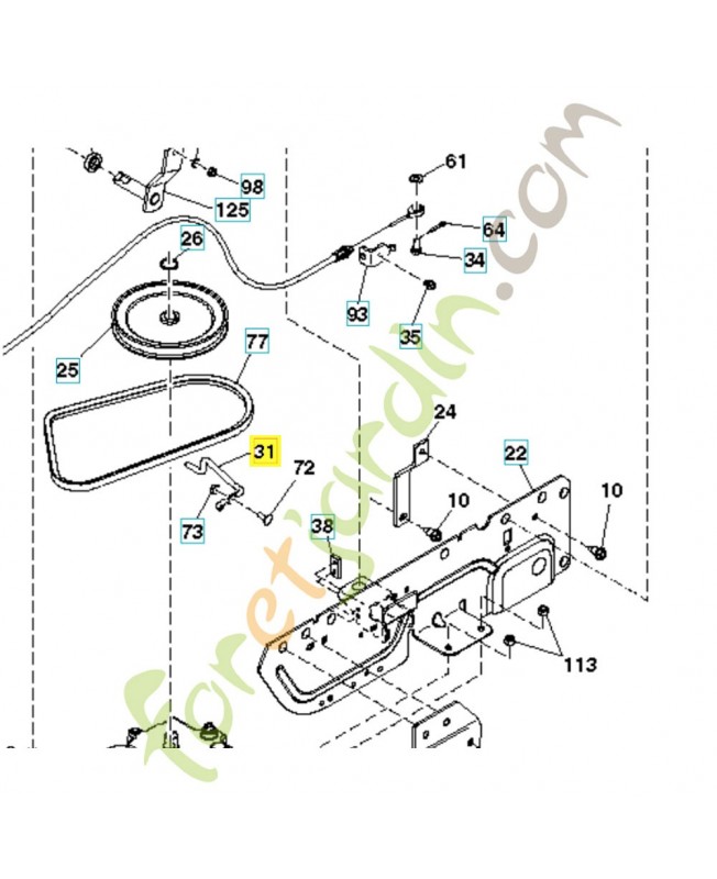 Support 581438102. Pièce de rechange Husqvarna Support 581438102. Pièce de rechange Husqvarna