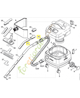 Tube coude 4901-500-4702. Pièce de rechange Sithl / Vicking