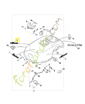 Autocollant i-mow 6309-967-4430. Pièce détachée Stihl / Vicking
