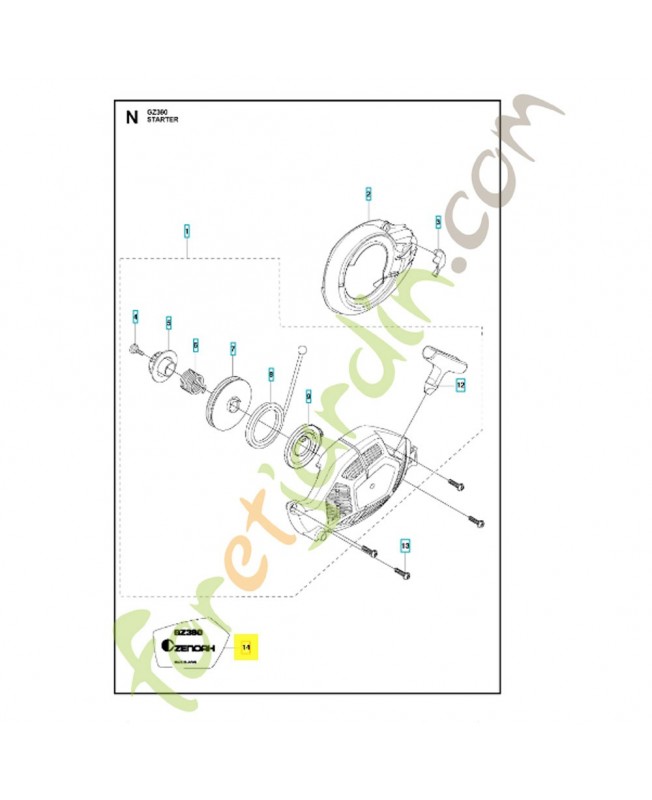 Autocollant 579344503. Pièce détachée Husqvarna