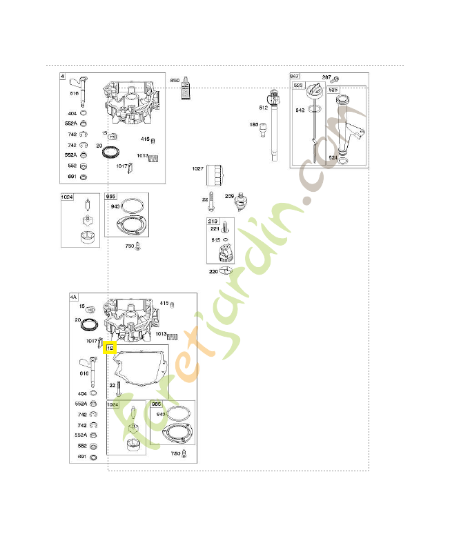594195 joint-kit de carter vilebrequin Briggs & Stratton