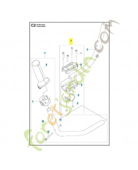 poignée 592746304. Pièce détachée Husqvarna