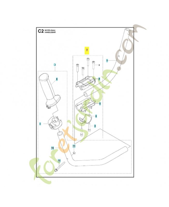 poignée 592746304. Pièce détachée Husqvarna