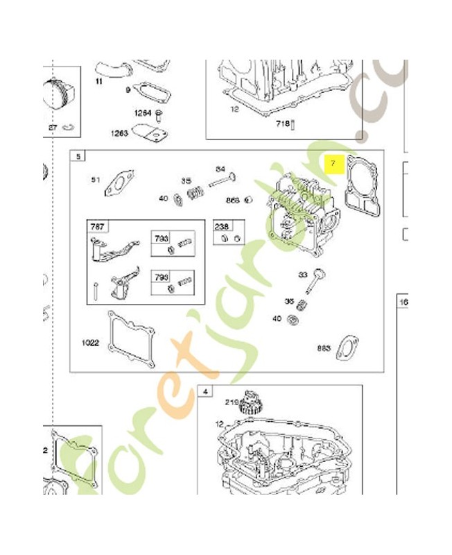 793455 Joint culasse Briggs & Stratton 793455 Joint culasse Briggs & Stratton
