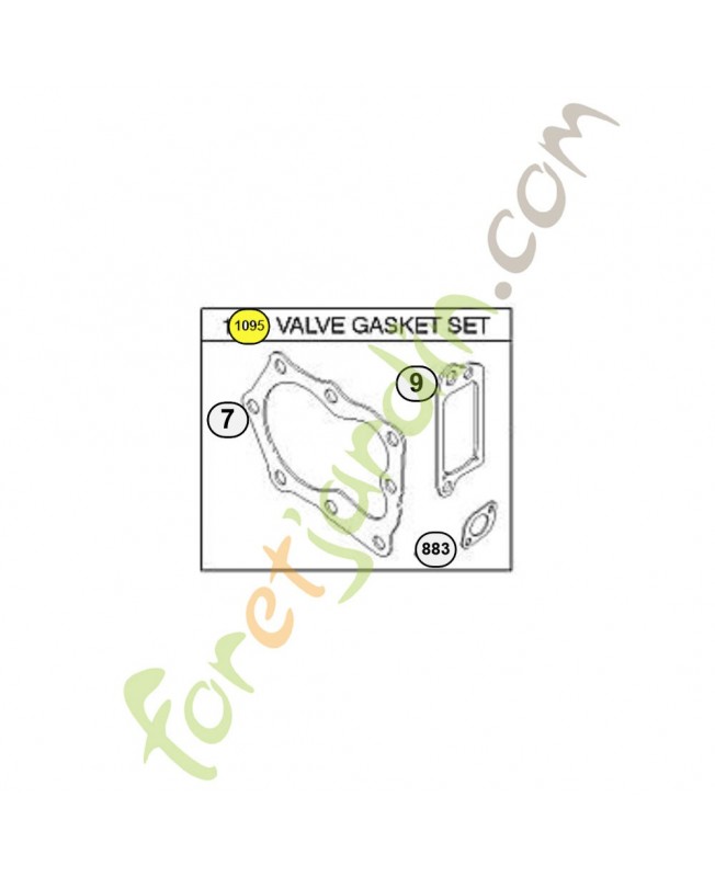 498528 Jeu de joints soupape Briggs & Stratton