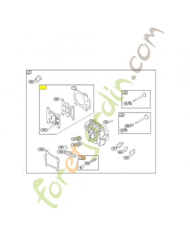 799492 Kit de joints culasse Briggs & Stratton 799492 Kit de joints culasse Briggs & Stratton