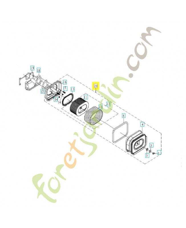 Filtre à air 590606101. Pièce détachée Husqvarna