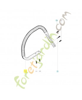 Poignée avant 574227404. Pièce détachée Husqvarna