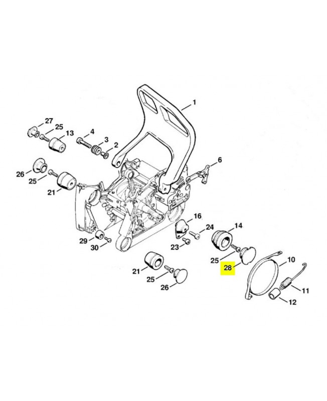 Bouchon stihl réf 1122-791-7300 pour MS 650