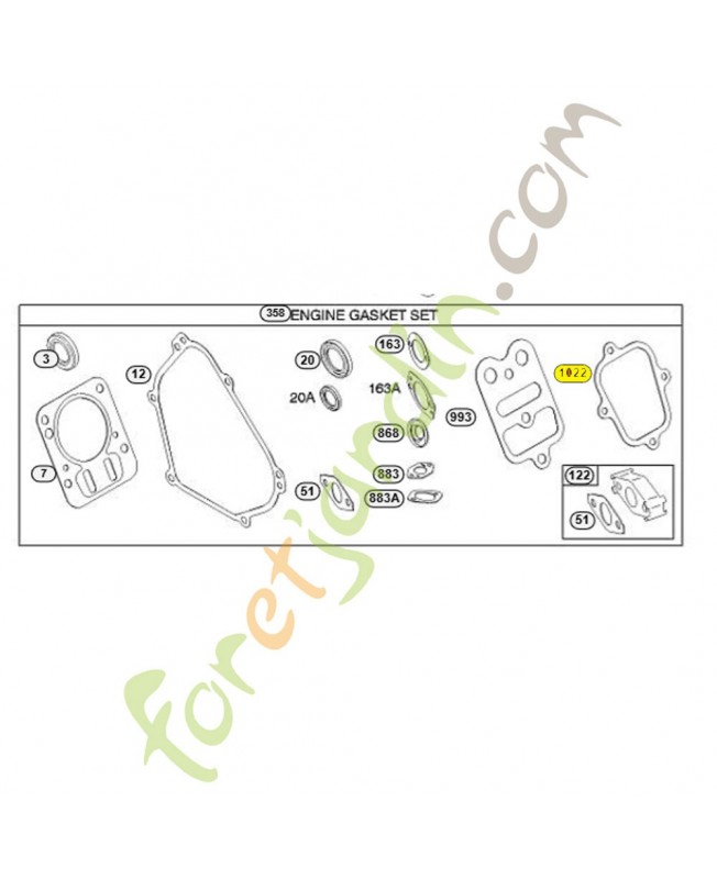 691890 Joint cache culbuteur Briggs & Stratton