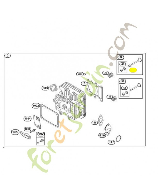 690968 Joint soupape Briggs & Stratton