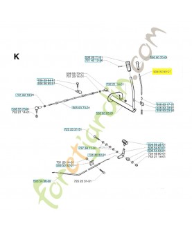 Tige de commande 506906901. Pièce de rechange Husqvarna