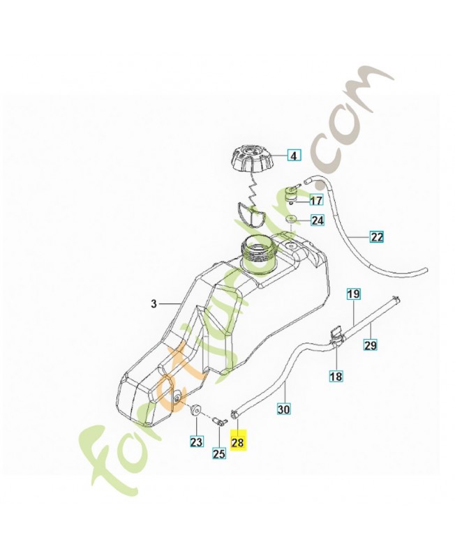 Collier rapide 532123487. Pièce de rechange Husqvarna