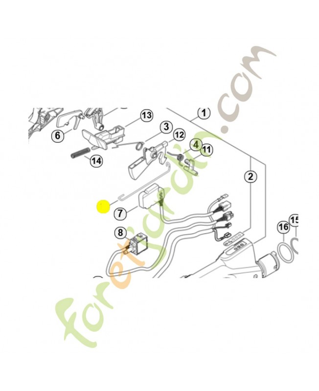 Tringlerie 4869-182-1500. Pièce détachée Stihl / Vicking