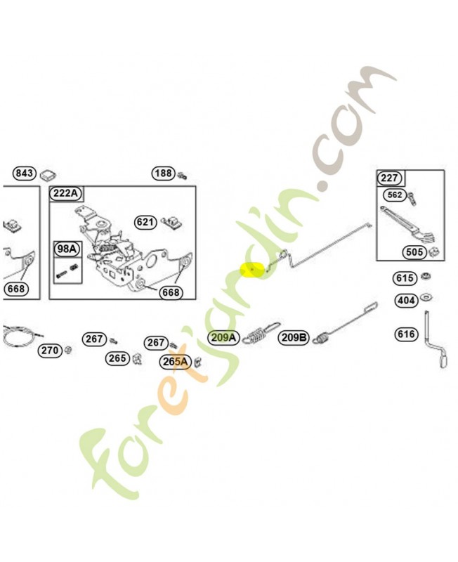 691829 Arbre de commande du régulateur  Briggs & Stratton