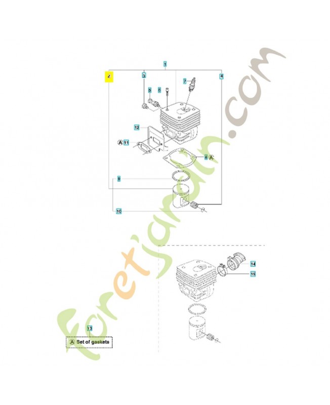 Piston 581968502. Pièce de rechange Husqvarna