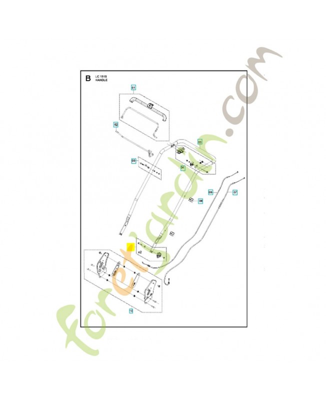 poignee 529596001- Pièce détachée Husqvarna