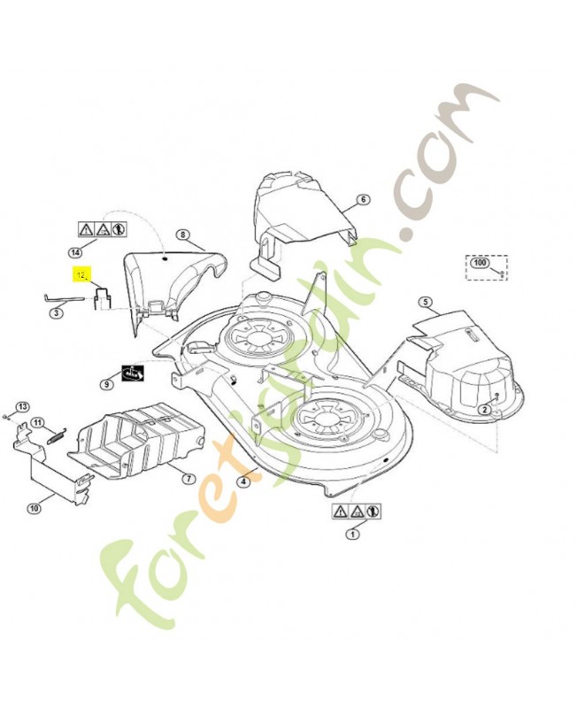 Ressort coude 6165-703-4900. Pièce de rechange Sithl / Vicking