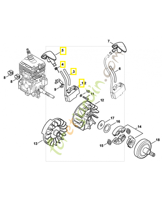 Module d'allumage 4144-400-1328. Pièce détachée Stihl / Vicking Module d'allumage 4144-400-1328. Pièce détachée Stihl / Vicking