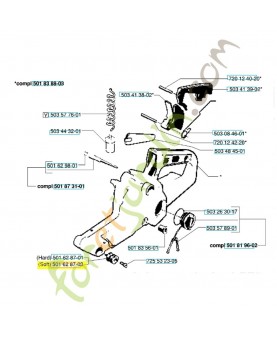 Amortisseur 501628703. Pièce de rechange Husqvarna