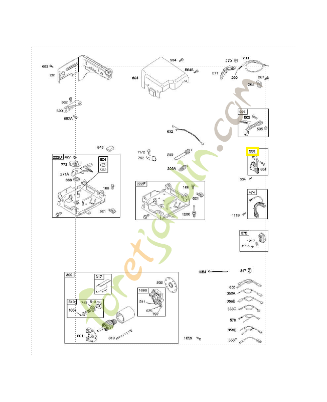 796964 Armature b&s réf. 0003-000-2587