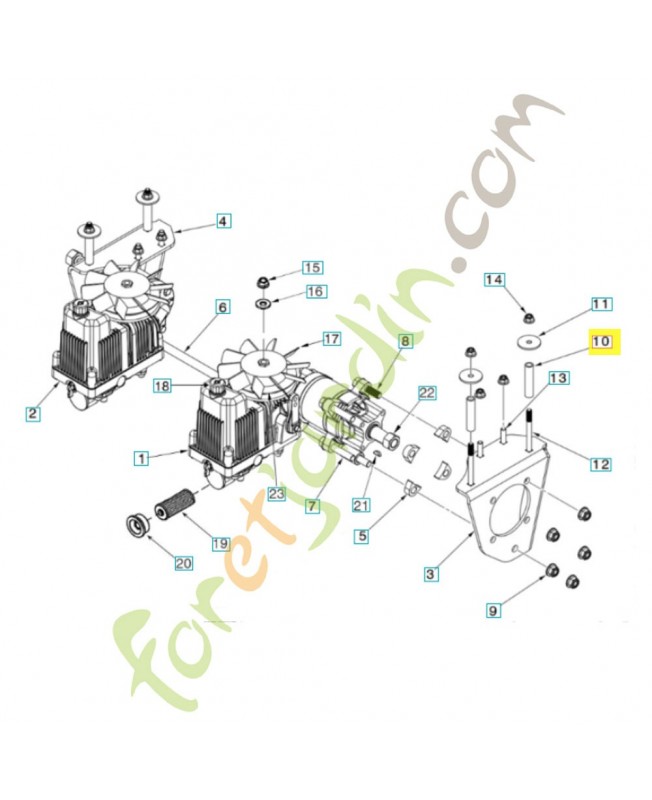 Rondelle d'espacement 594090801. Pièce détachée Husqvarna
