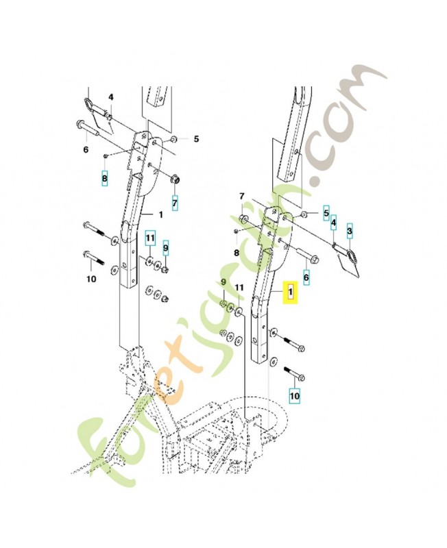 bras bz 592968201 - Pièce détachée Husqvarna