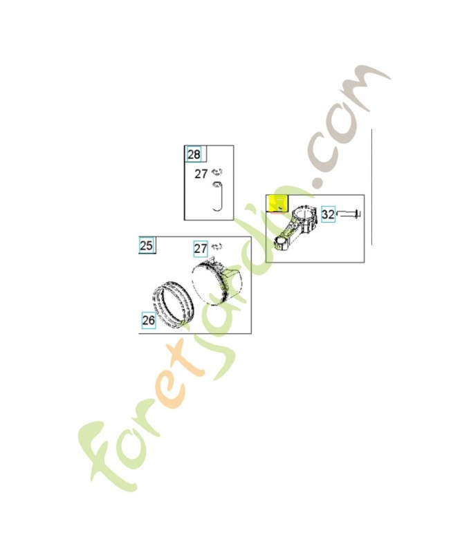 bielle  b&s 594089 husqvarna 589669843