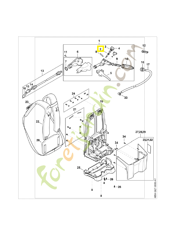 Vis de réglage 4255-500-2902. Pièce de rechange Sithl / Vicking Vis de réglage 4255-500-2902. Pièce de rechange Sithl / Vicking